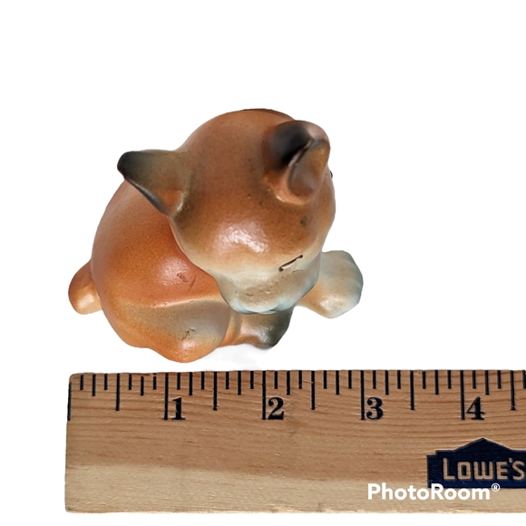 Vintage Tilso Hand Painted Boxer Dog Ceramic Art Brown & White Decor - Picture 7 of 12